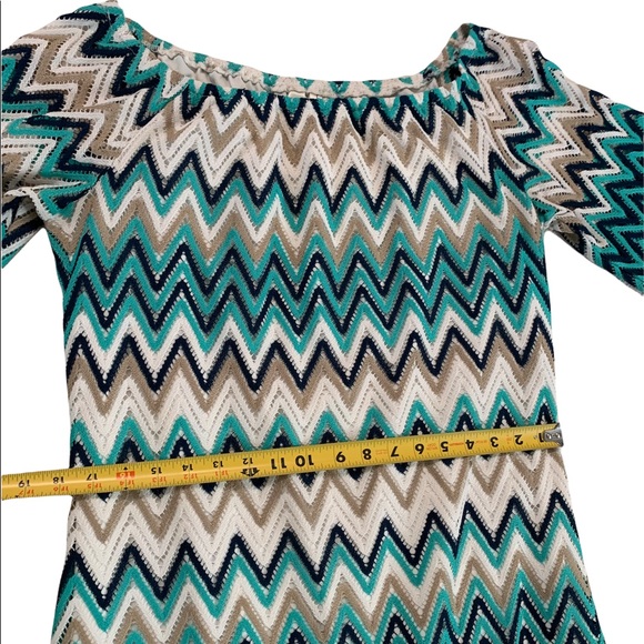 Tacera Women’s Zigzag Pattern Off  Shoulder Dress Size Large - Picture 6 of 17